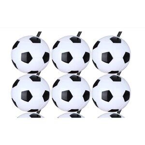6-Pack Soccer Ball Cups with Straws & Lids – 15oz Tumblers – Party Favors